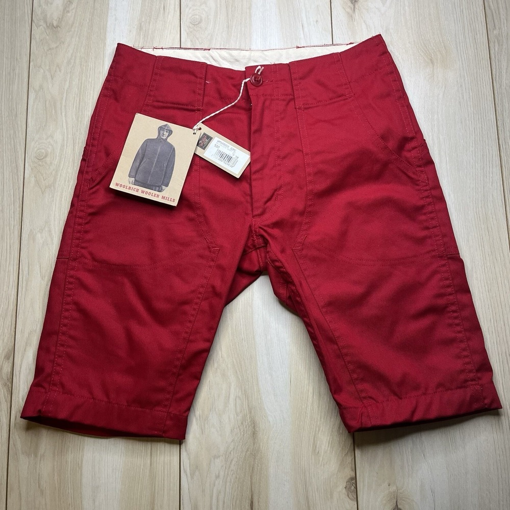Vintage Woolrich NEW Bellavista Shorts Pockets Red USA Made Womens Sz 28Wx10"ins